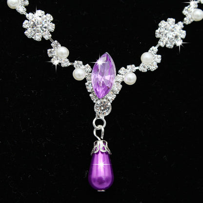 8633 Drops pearl Necklace, Earrings Set