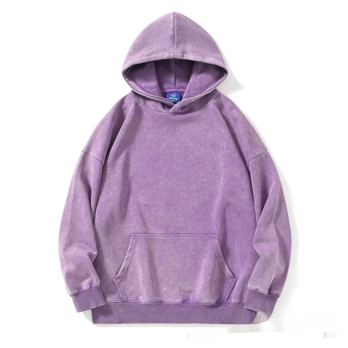 Unisex Teen Waxed Washed Distressed Hoodie Sweatshirt Pullover top