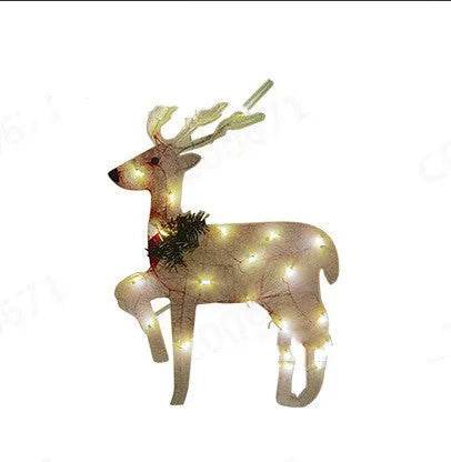 Christmas Scene Decoration With LED Lights Christmas Snowman Ornaments