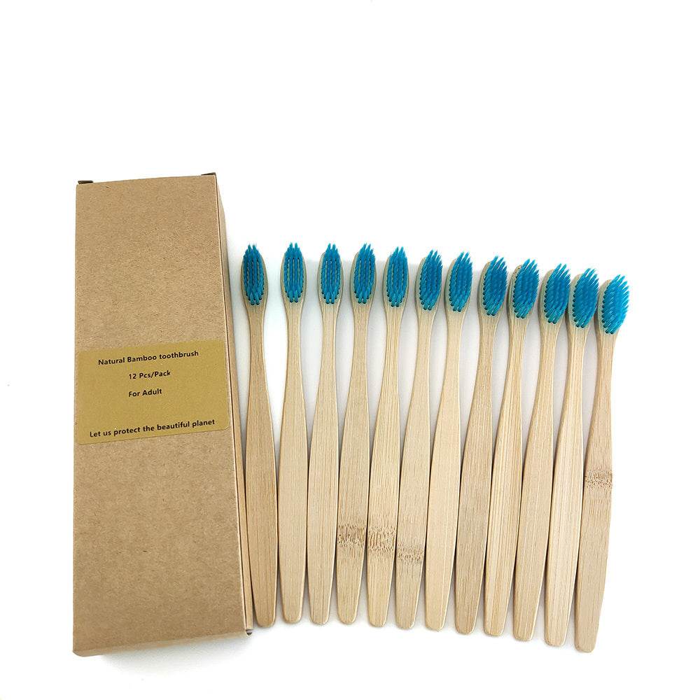 Eco friendly 12 Bamboo toothbrushes