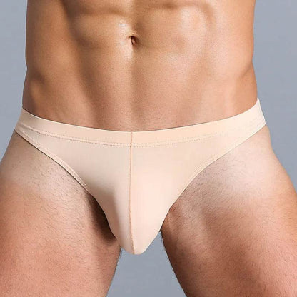 Low Waist Ice silk Elastic men's briefs underwear pant for men