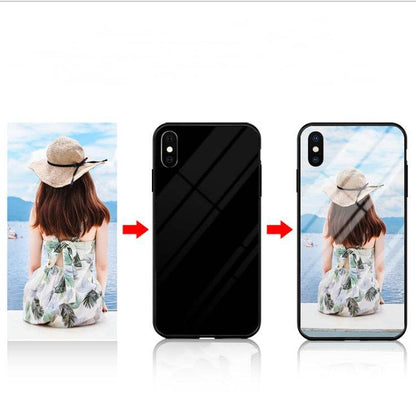 Personalized Customized phone case tempered glass case for iphone and Samsung
