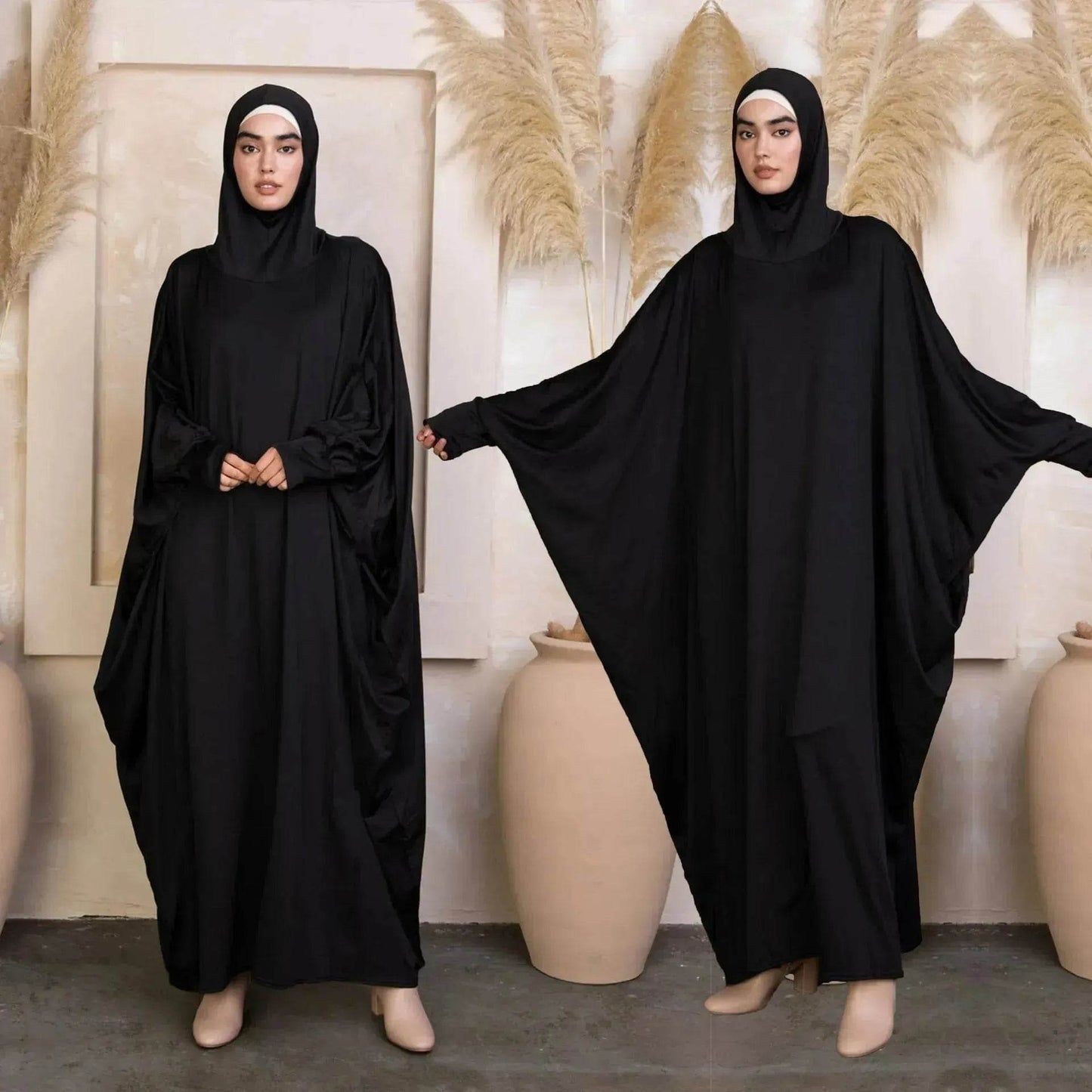 Batwing Sleeve Plain Abaya for ArabArab Women Eid Jalabiya for Women Islamic Wear for Women