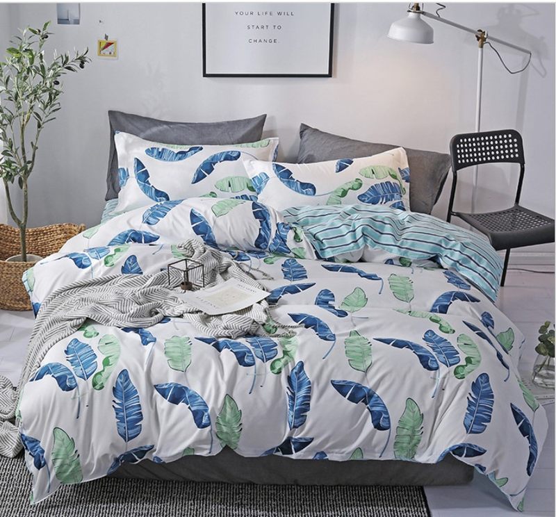4-Piece Diamond Velvet Bedding Set – Geometric Pattern Duvet Cover & Sheet Set