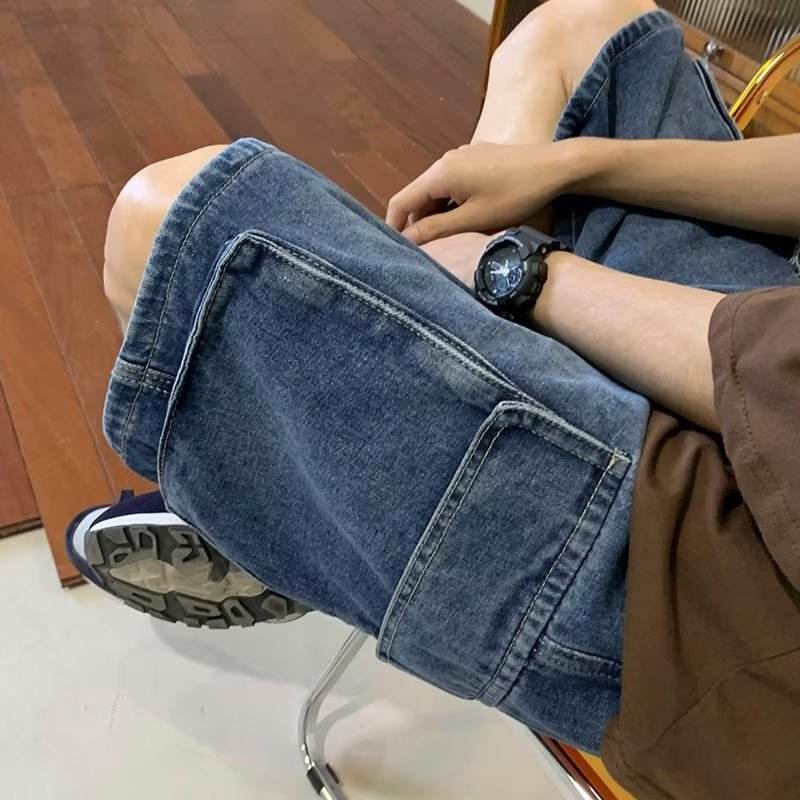 Baggy Denim Cargo Shorts For Men Jeans - Fashion Work Clothes