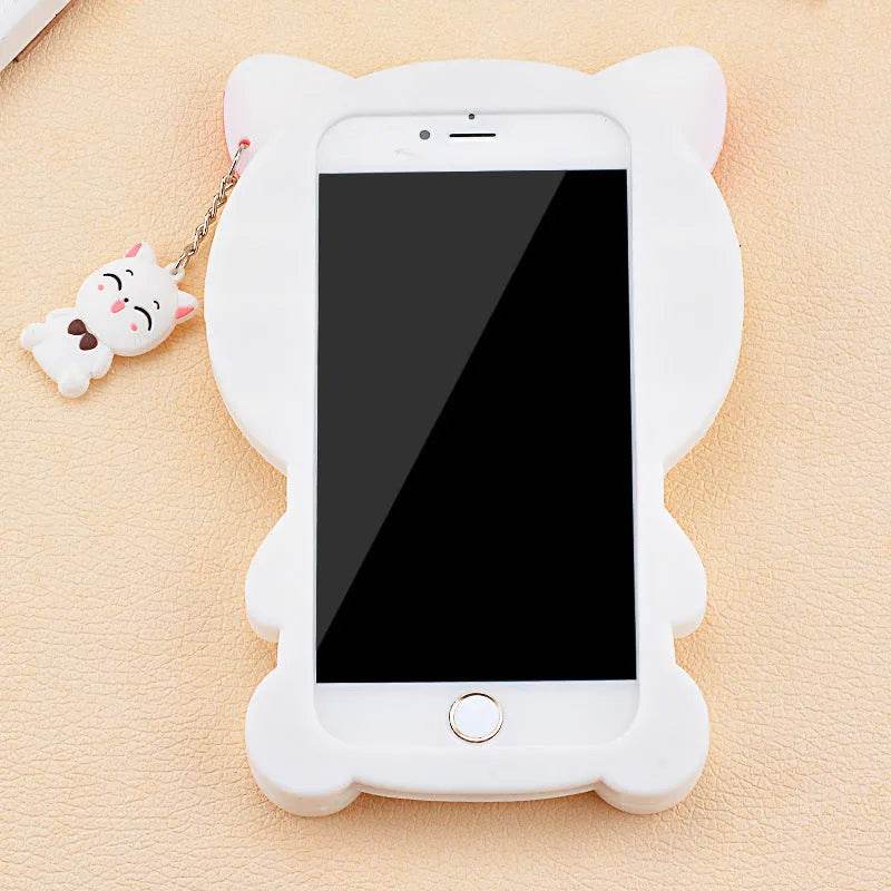 Cute Mouse Cartoon Silicone Mobile Phone Case for girls
