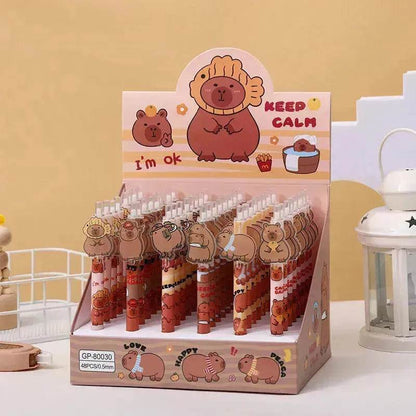 48 Pcs Cartoon Bear Acrylic Paster Pressing Pen School Supplies Gel Pen