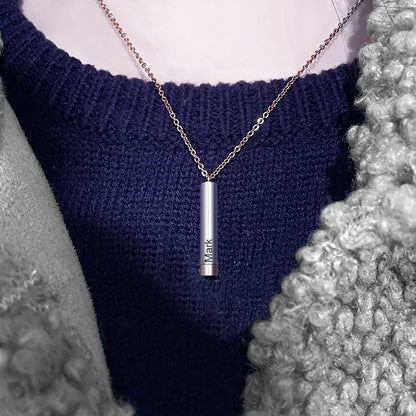 Women's Three-dimensional Stick Double-layer Clavicle Necklace Custom Lettering