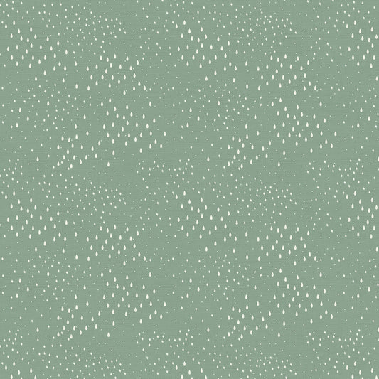 Sky Adventures Double Gauze -  Starry Rain - Sage