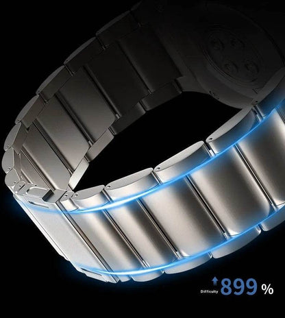 Women's Electronic Magnetic Snap Titanium Alloy Watch Strap