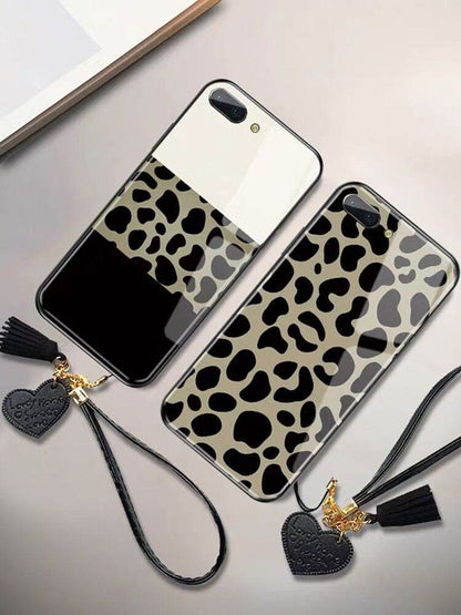 Luxury Leopard Tempered Glass Mirror iphone Case