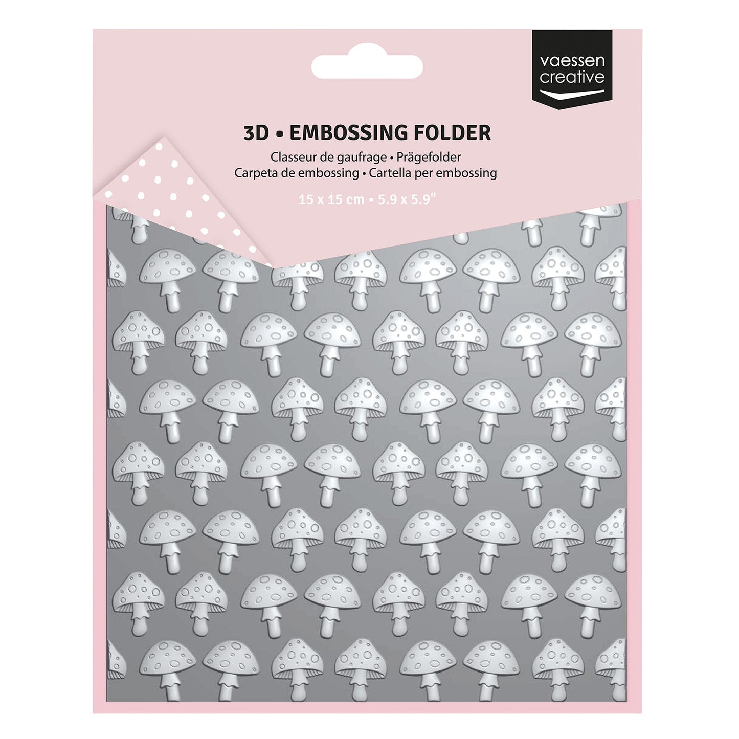 Vaessen Creative • Embossing Folder Mushrooms 5.9x5.9in 1pcs