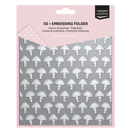 Vaessen Creative • Embossing Folder Mushrooms 5.9x5.9in 1pcs