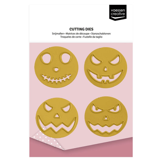 Vaessen Creative • Matrices de découpe Visages de citrouille 4 pcs