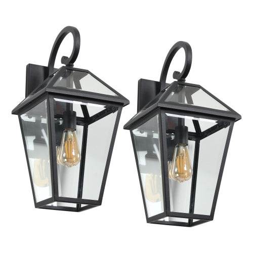 Modern Outdoor Waterproof Wall Lights fixture Support Many Types Of Bulb-2 Packs