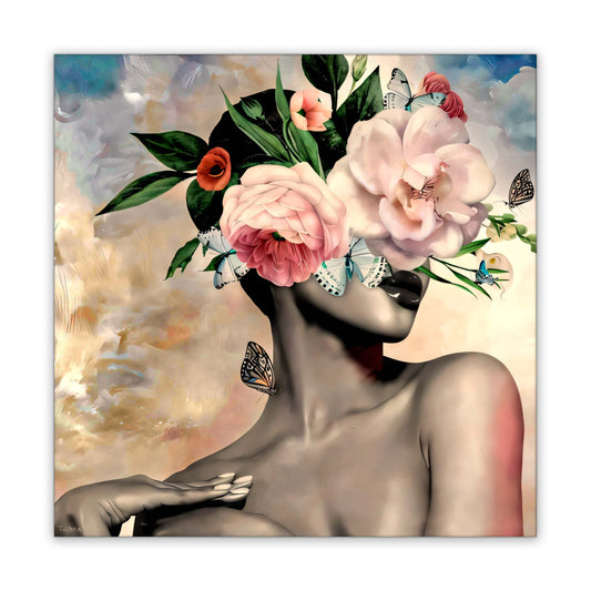 Art mural Tête de fleur - Toile d'art fine
