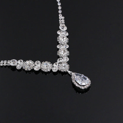 Luxury Zircon drops sparkling sets of beautiful bridal suite