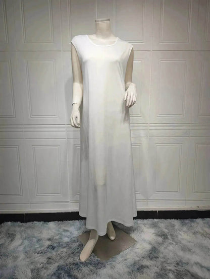Abaya two piece set Elegant Satin  Plain Color Abaya Kimono Open front Abaya Dubai Abaya wear for Middle East Women