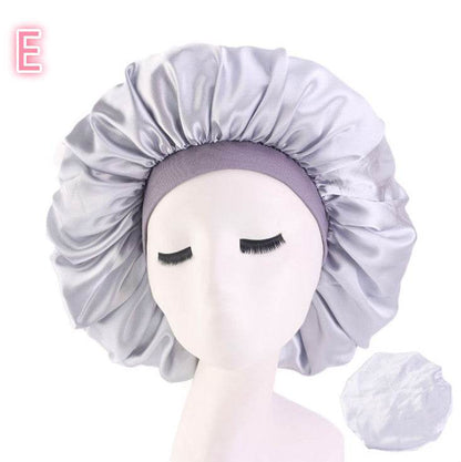 Beauty print Satin Silk Hair Bonnet for sleeping