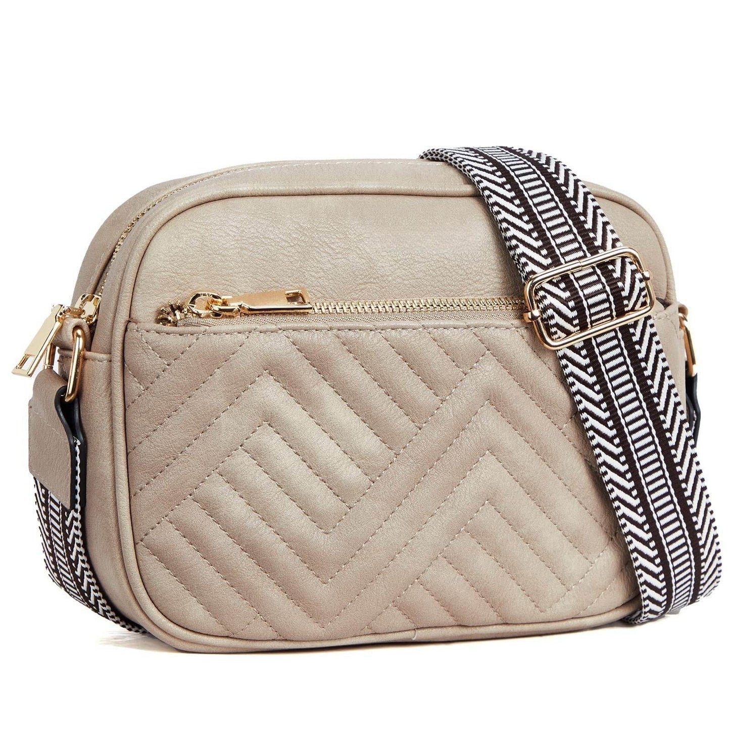 Daily Matching PU Leather Business Commute Zipper Crossbody Bags for women