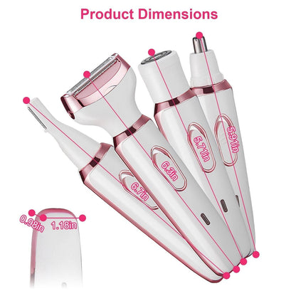 4 in 1 Painless Women Electric Hair Shaver trimmer for women
