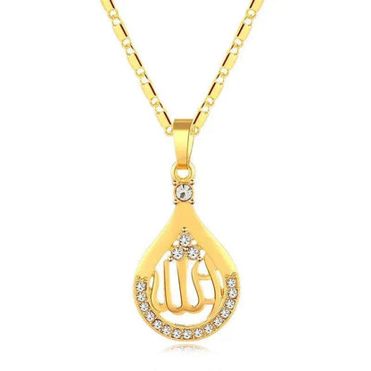 Collier créatif en cuivre en forme de goutte du Moyen-Orient pour femme