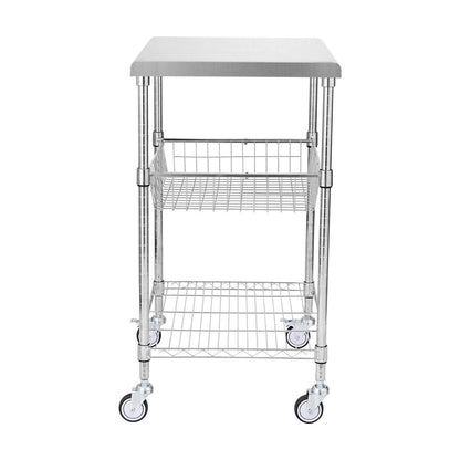 VEVOR 3-Tier Workbench Utility Cart for Kitchen Office