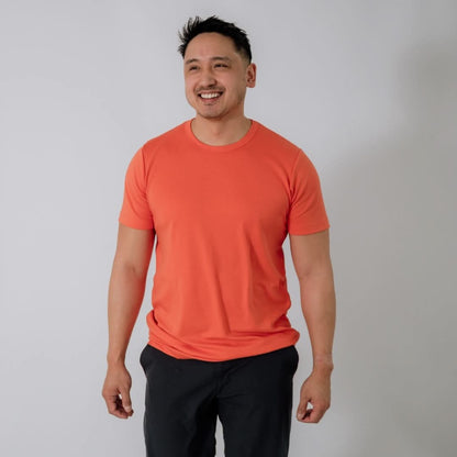 Adult Unisex/Men's Bamboo T-Shirt | Tangerine Crush