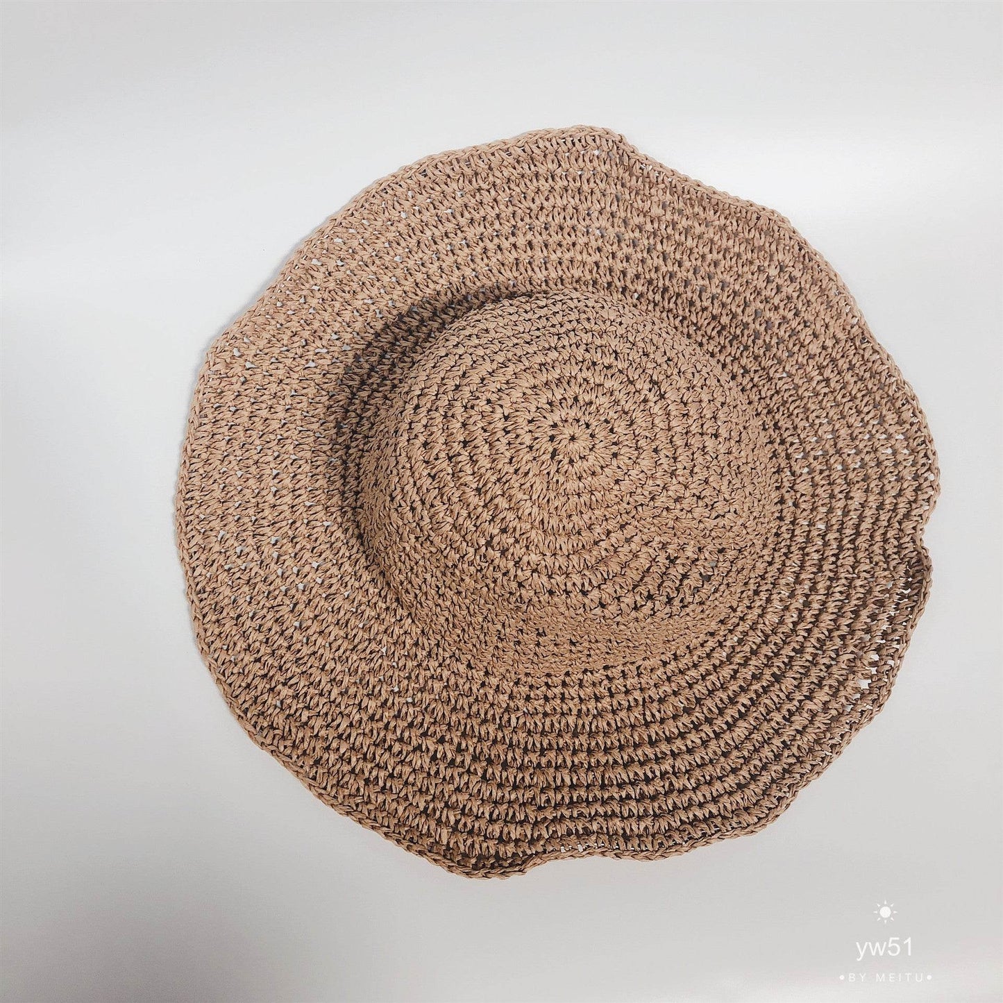Summer Vacation Beach Outdoor foldable Large Brim Bucket Sun Hat for Women