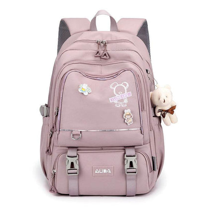 Large Capacity Lightweight Spine-protective Girls Backpack