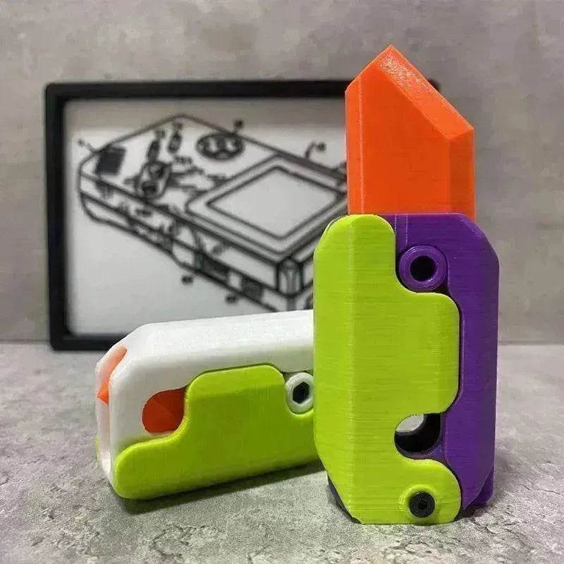 Impression 3D Gravité Cub Sauteur Petit Radis Mini Couteau Modèle