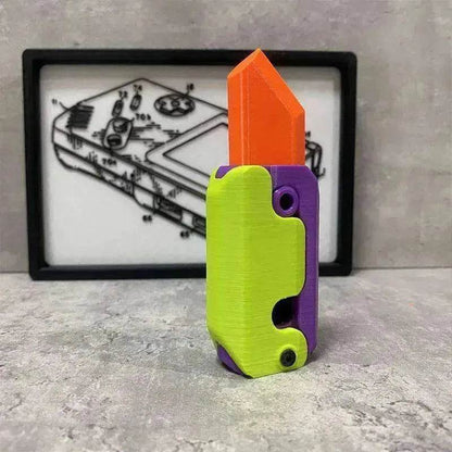 Impression 3D Gravité Cub Sauteur Petit Radis Mini Couteau Modèle