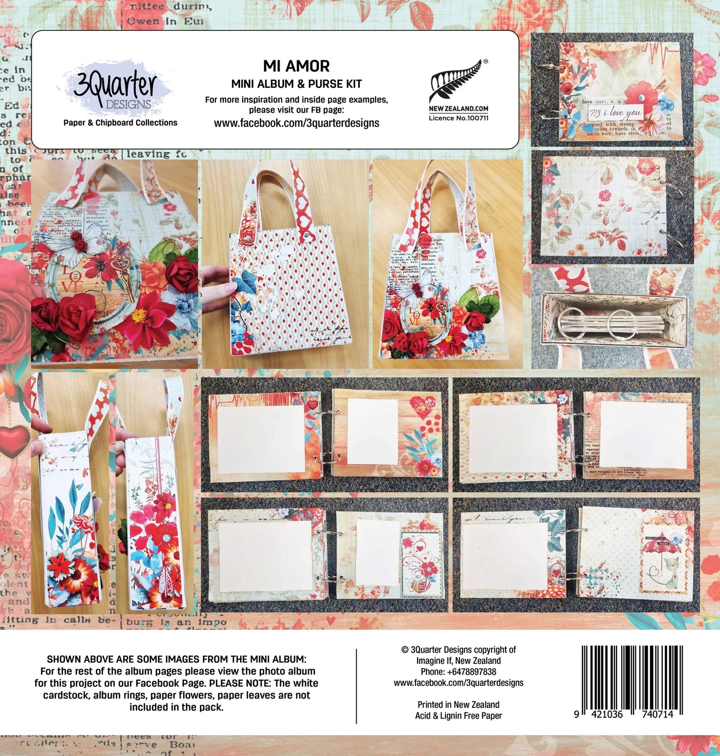 3Quarter Designs - Mini Album & Purse Kit - Mi Amor