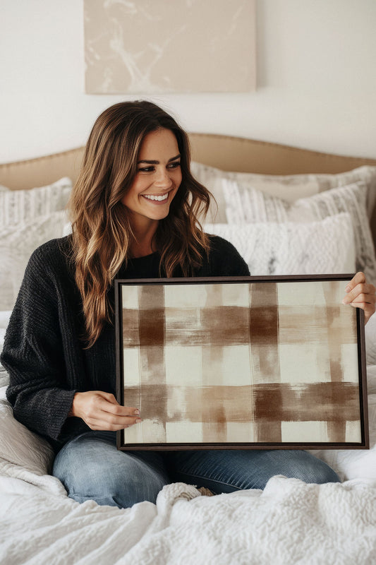 CHIC PLAID, Oeuvre sur toile tendue