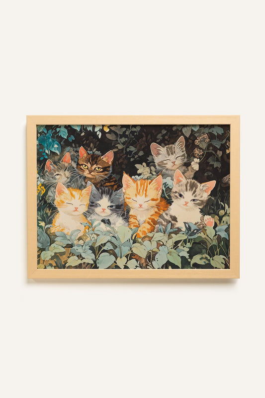 SMALL TROUPE, Framed rigid canvas