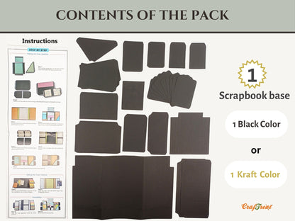 CrafTreat Scrapbook Blanks - Gate Fold Folio - Kraft Color