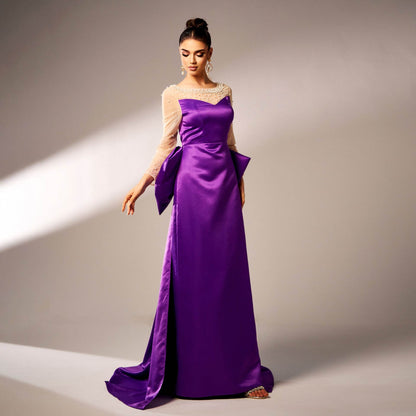 Long Sleeve Evening Party Dress