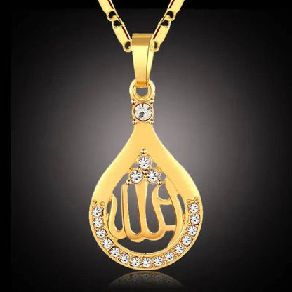 Collier créatif en cuivre en forme de goutte du Moyen-Orient pour femme