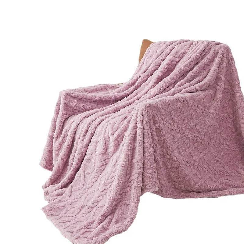 Couverture de canapé en velours double face monocouche, douce pour l'hiver