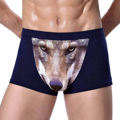 Printed Wolf Head Big Bird  Men's Boxer Briefs Underwear