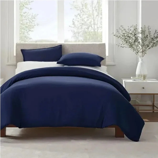 Serta Simply Clean Solid Duvet Cover Twin