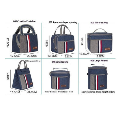 Women Fashion Thermal Insulated Denim Work Lunch Bag