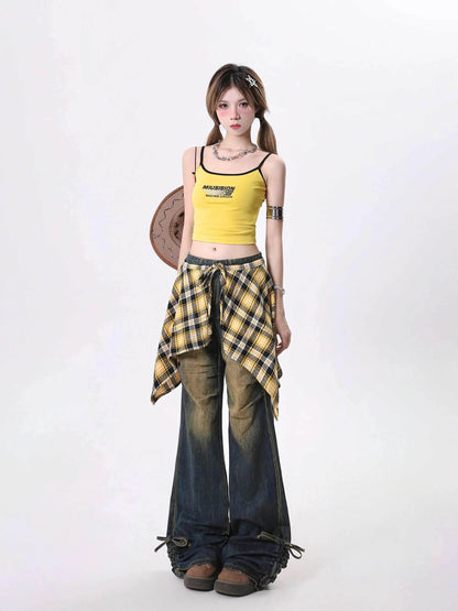 Jeans Women's Skirt Swing Outside Casual Bootcut Pants