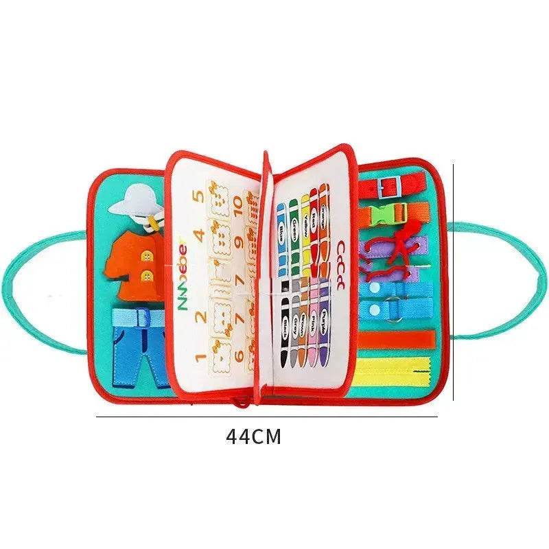 Nouvelle planche d'activités pour enfants Busy Board, jeu d'apprentissage de l'habillage et du boutonnage pour bébé, jouet d'apprentissage sensoriel préscolaire pour l'éducation précoce