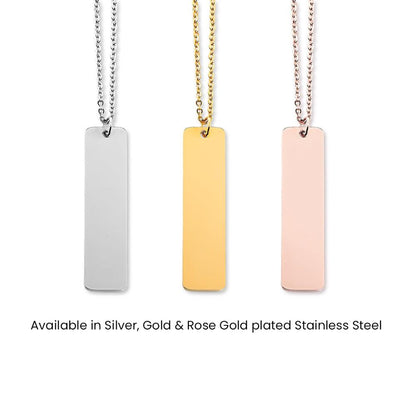 Customable Name Engravable Necklace