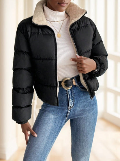 Women's Frenchy Zip-Up Reversible Hooded Jacket