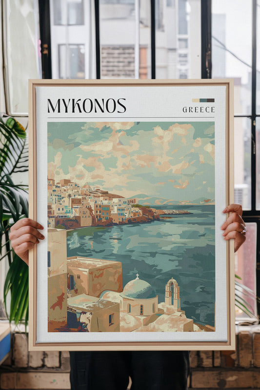 Mykonos, Œuvre sur toile tendue