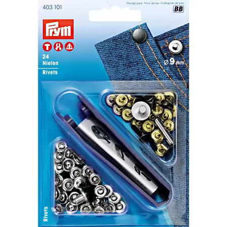 Dritz 24 Medium Rivets 9mm
