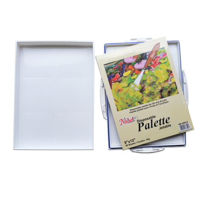 Fresh Paint Palette - Air Tight Seal Cover + Disposable Palette