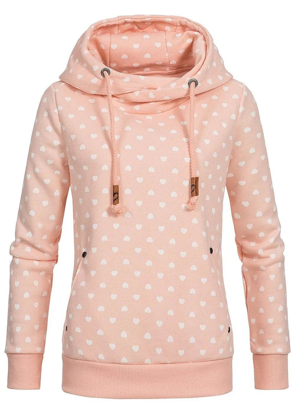 Women Printed loose hooded sweatshirt